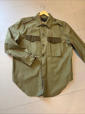 rag & bone Olive Green Military Field Shirt Jacket